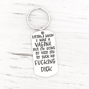 Gag Gifts for Friends - Funny Vagina Keychain