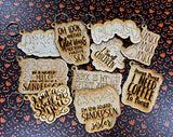 Wholesale | 10 PCs | Hocus Pocus Wood Keychains