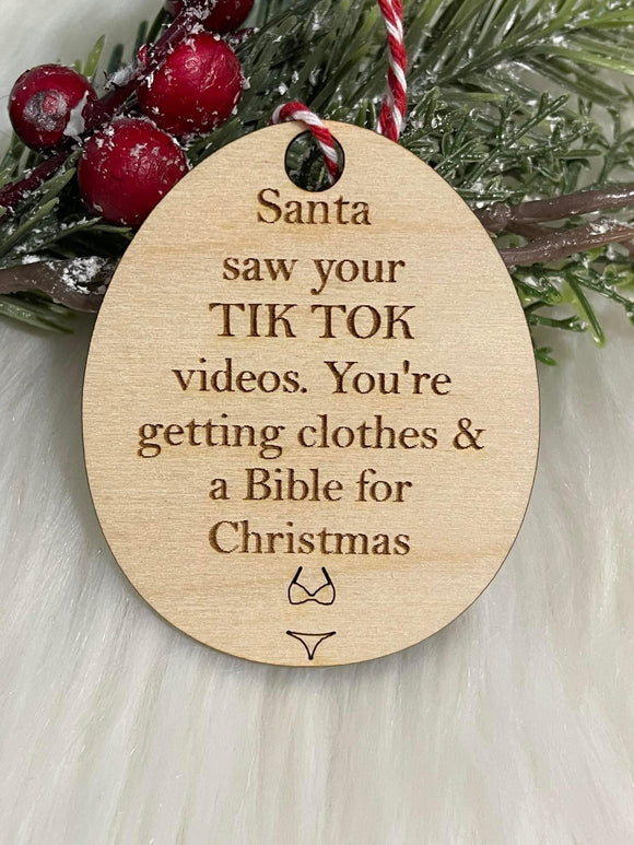 Tik Tok Ornament