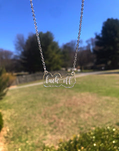 Wholesale | 1 pc | Fuck Off Clear acrylic necklace