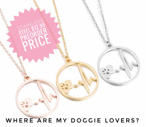 Paw print Love Heartbeat Necklace - Lasting Impressions CT