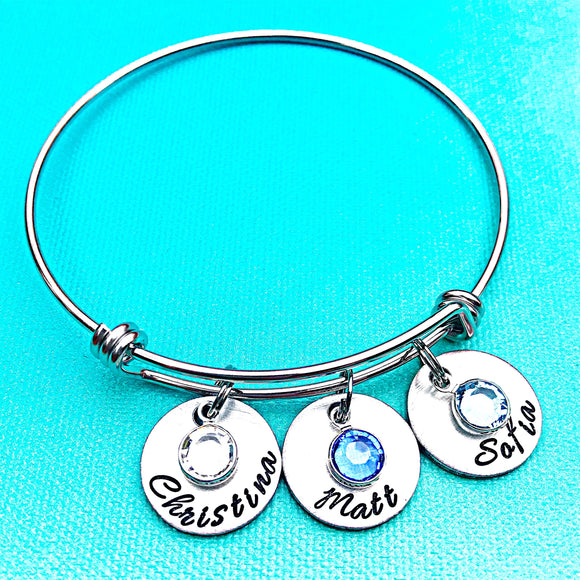 Name Charm Bracelet for Mom, Step Mom, Grandma, Mother in Law, Mother's Day Bracelet, Personalized Charm Bracelets - Lasting Impressions CT