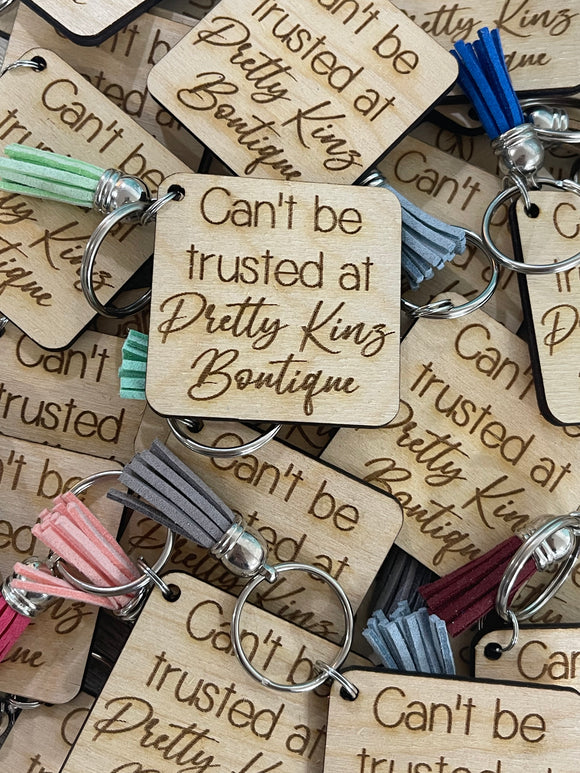 Wholesale | Can’t be trusted at wood keychains