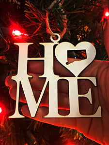 HOME Wood Laser Cut State Ornament
