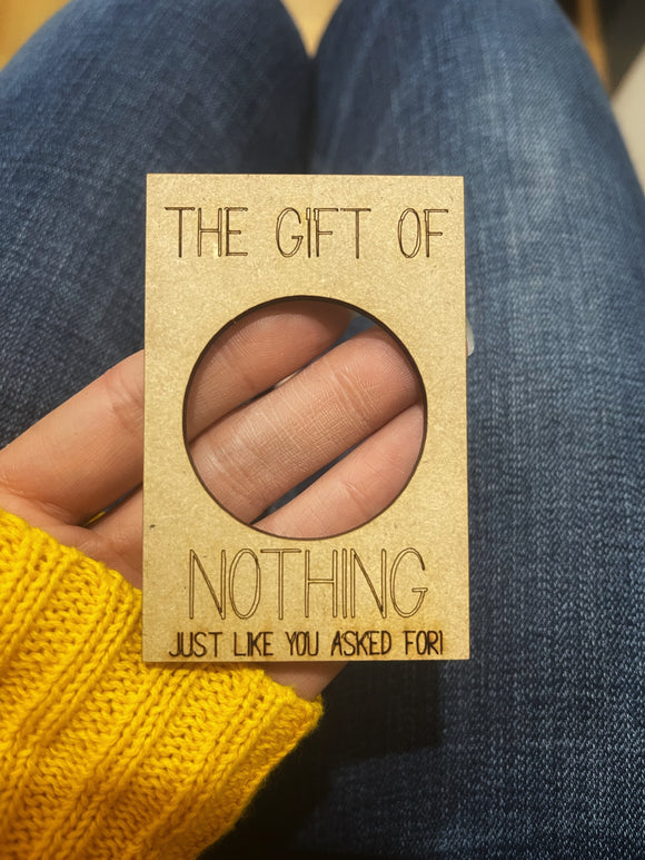 Wholesale | The Gift of Nothing Card