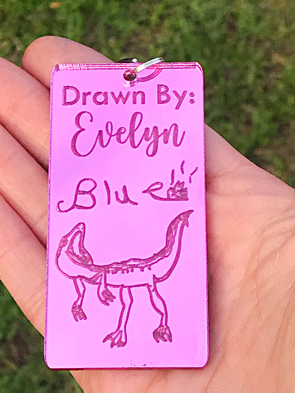 Your child’s artwork on a keychain