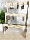 Wholesale | Wood 3 tier earring holder with your boutique name