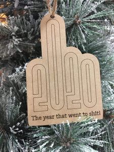 2020 Finger Ornament Wood Laser Cut Handmade