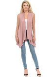 Open Front Drape Vest Cardigan - Lasting Impressions CT