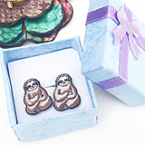 Sloth Enamel Earrings Sloth Jewelry Sloth Gifts Animals Sloth Lover - Lasting Impressions CT