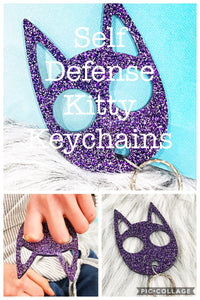 Self Defense Keychain - Kitty Cat Acrylic