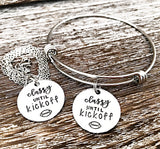Classy Before Kickoff - Hand stamped Football Themed Jewelry Gifts - Lasting Impressions CT