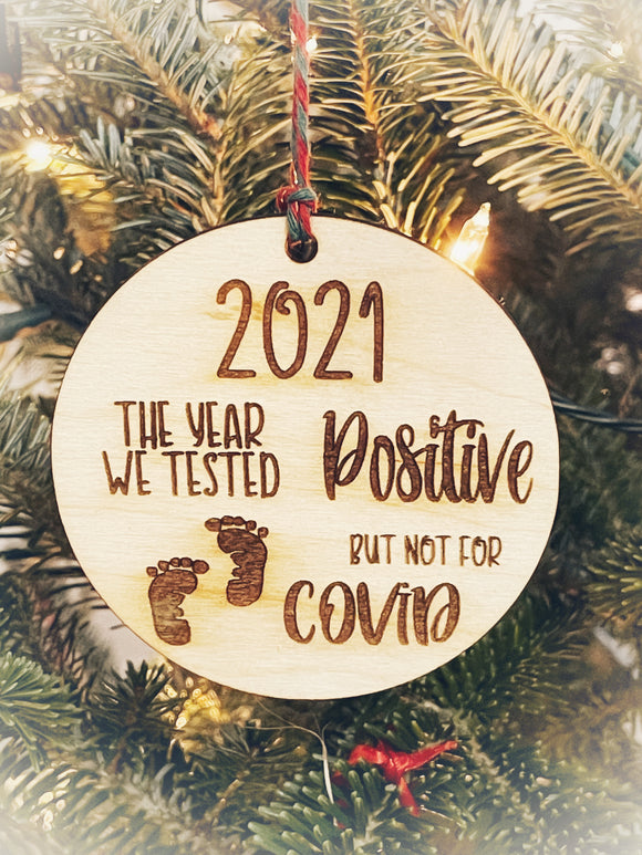 2021 positive test ornament