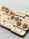 Wholesale | 20 pc increments | Wood Earring Cards 1x2” Branded
